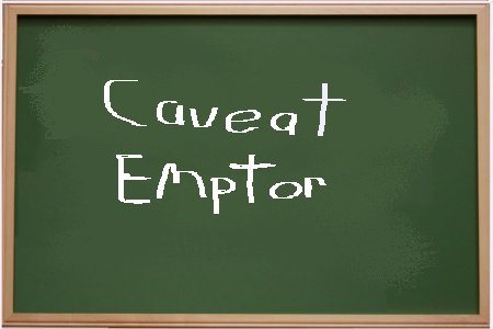 Caveat Emptor written on chalkboard