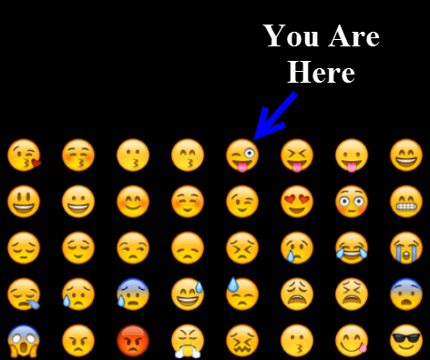 Emoticons With An Arrow Pointing To You