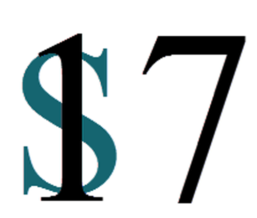 17 w/Dollar Sign