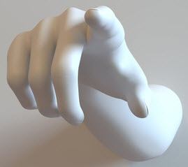 Sculpture Of Finger Pointing