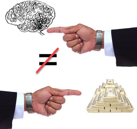 Hand Pointing to Brains and Money