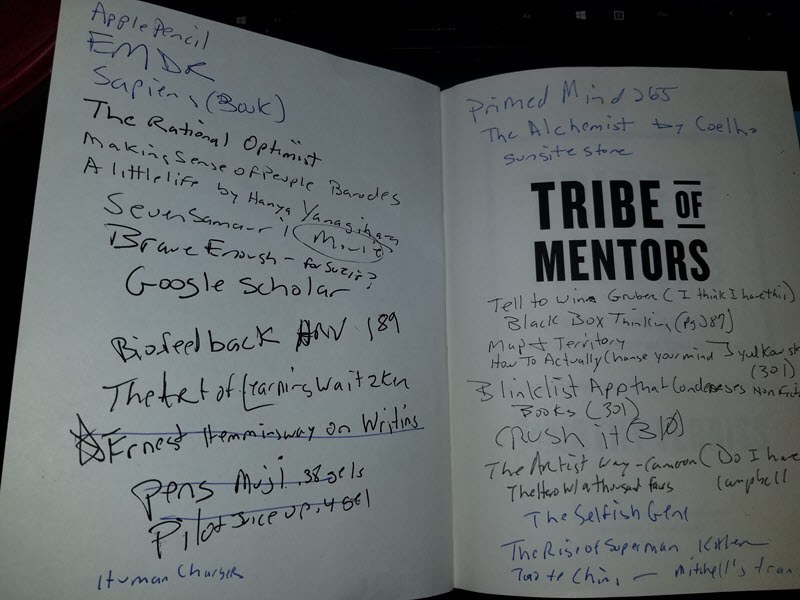 Tribe Of Mentors Inside Jacket