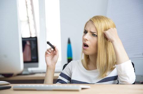 Woman Looking At Trade Stopping Out