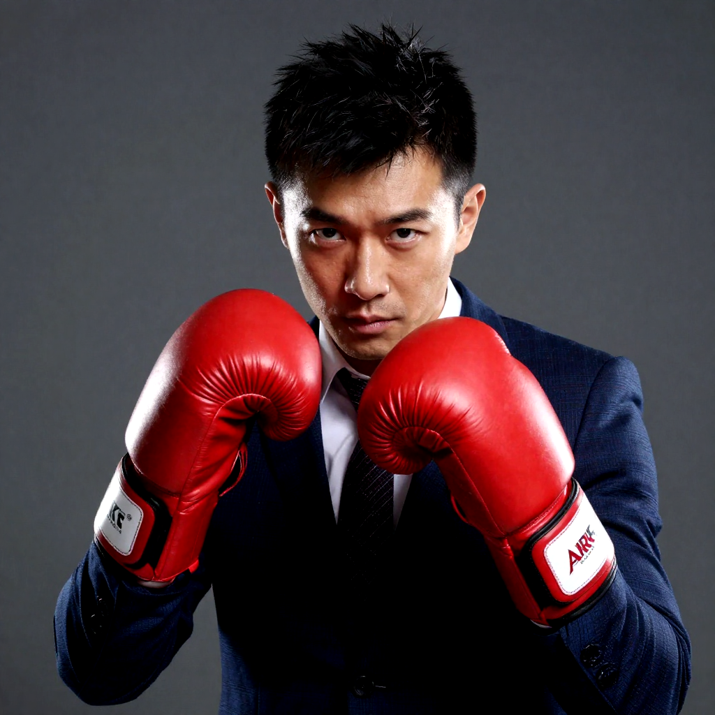 artspace-ai-1781031248948 Businessman with Boxing gloves